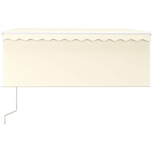 vidaXL - Luifel - automatisch - met - gordijn, - LED - en - windsensor - 3x2,5 - m - crème