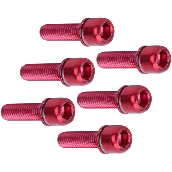 M5x18mm Fietsstuurpen Schroefbout met Afstandhouder Staal Fiets Stuur Stuuronderdelen red brown