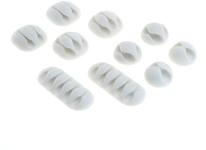 kabelhouder SET - 10 stuks zelfklevende kabelhouder kabelklemmen - Wit