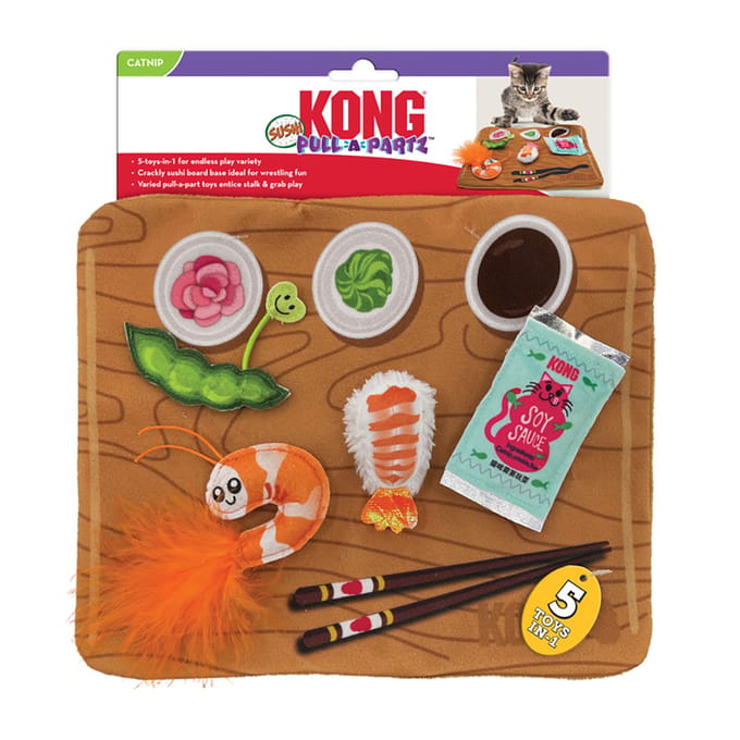 KONG Pull-A-Partz Kattenspeelgoed Sushi