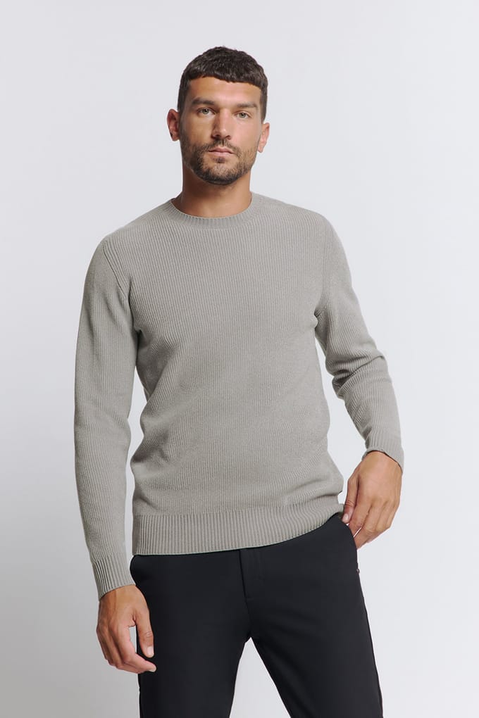 No Excess Pullover Crewneck Chenille Grey Größe: S | Pullover Outlet | Herren | Grau