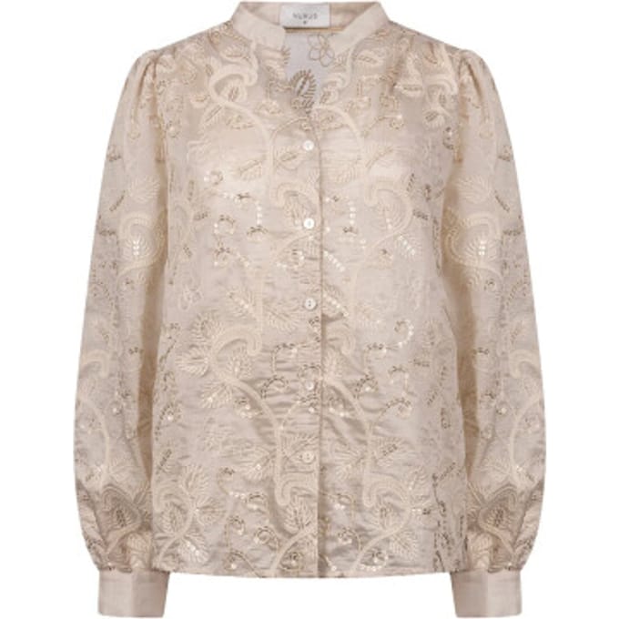 Nukus Nkf02178 9 antonella blouse embroidery sand