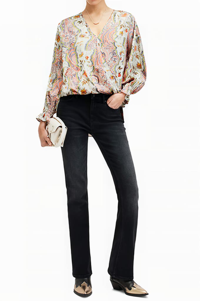 AllSaints Penny Cascade Top Spring Green Taglia: 2 | Magliette intime Outlet | Donna | Ciano