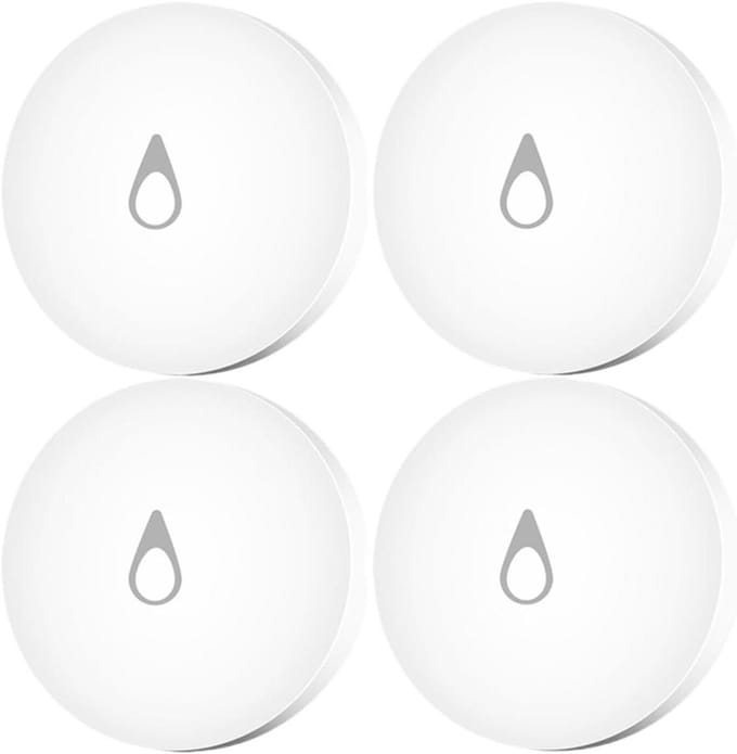 Waterlekkage Alarm - Overstromingssensor Wifi - Huis Beveiligen - Hoge Gevoeligheid Detectie - 4 stuks - Wit