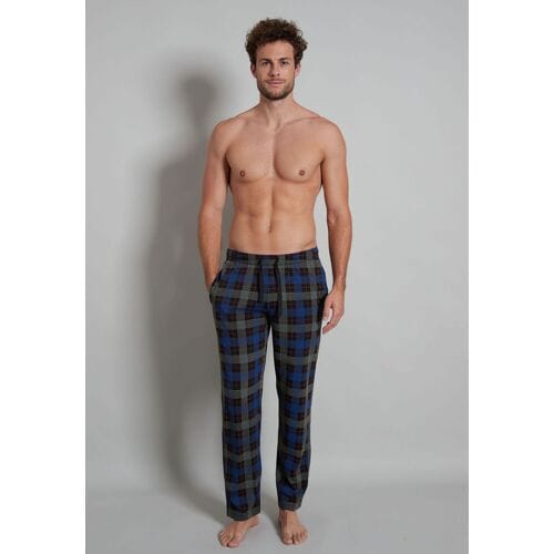 Zwarte geruite heren pyjamabroek Ceceba Zwart man 68/70