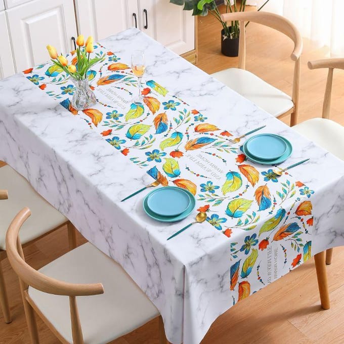 Nappe à pampilles simples, nappe rectangulaire en dentelle de Style nordique pour la maison 140*200 gray