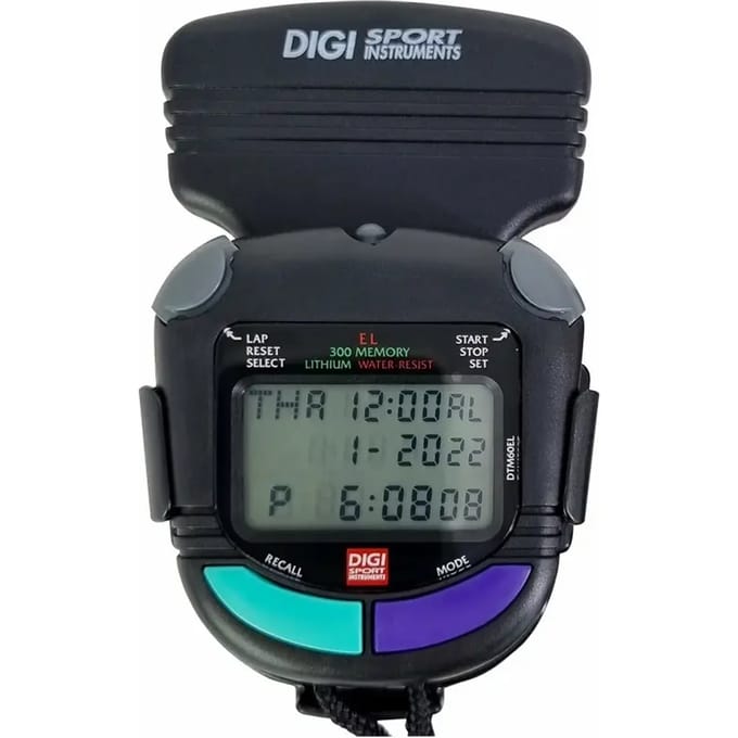 Stopwatch 300 geheugens + licht met clip Digi Sport Instruments DTM60EL