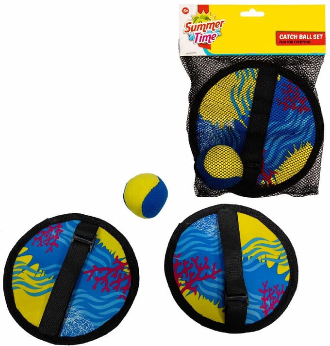 Summertime Soft Catch Ball Set Blauw/Geel