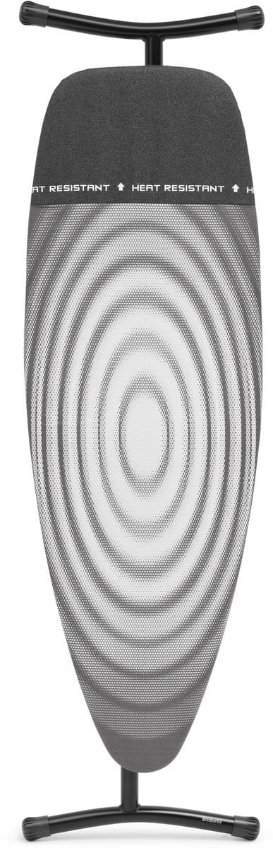 Brabantia Strijkplank D - met Hittebestendige Parkeerplaats - 135x45 cm - Titan Oval