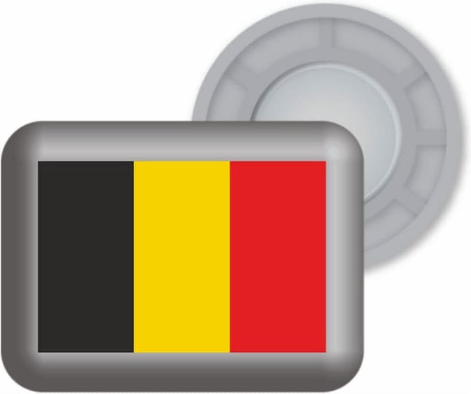 Bibbits hardloopmagneten | BE Flag silver