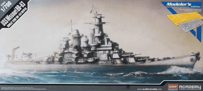 Academy Modelbouwpakket Militaire voertuigen - 14223 USS Missouri BB-63 Modeler#039 Edition Plastic - 1:700 - Modelbouw