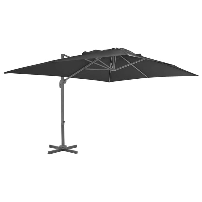vidaXL - Parasol - met - draagbare - voet - antracietkleurig