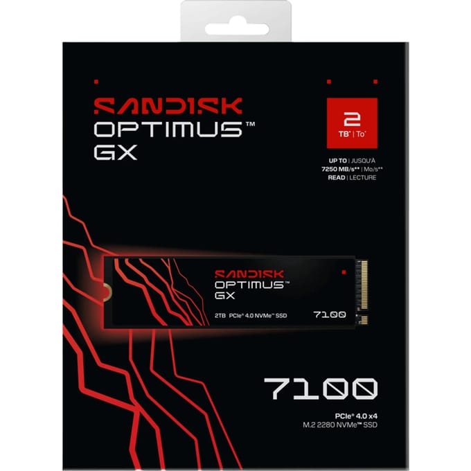 SANDISK Optimus GX 7100 SSD - 2TB - PCIe 4.0 - M.2 2280