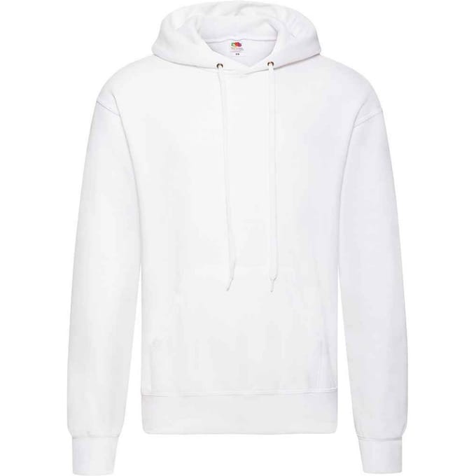 Fruit of the Loom Heren Klassiek Heather Hooded Sweatshirt (Wit)