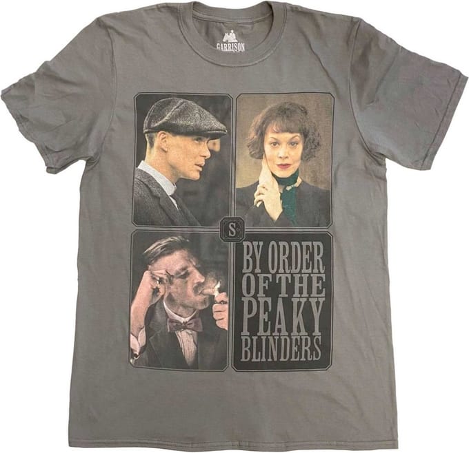 Peaky Blinders - Portraits Grid Heren T-shirt - M - Grijs