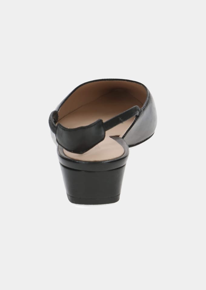 Slingpumps van echt leer - zwart - Gr. 6 van Goldner Fashion