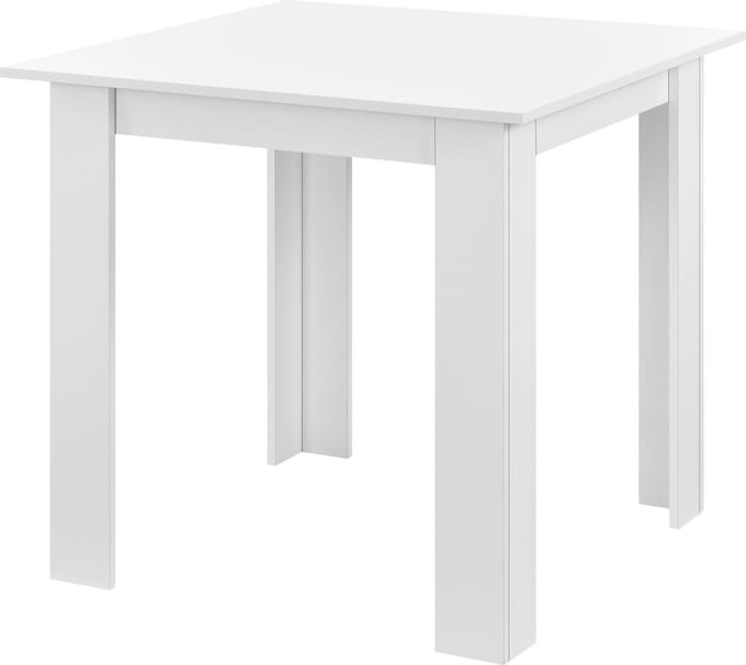 Eettafel Algermissen vierkant 80x80x76 cm wit