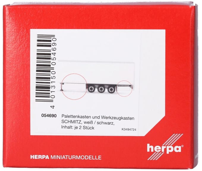 Schmitz Palletbak / Opslagbak, Wit/zwart (2 St.)