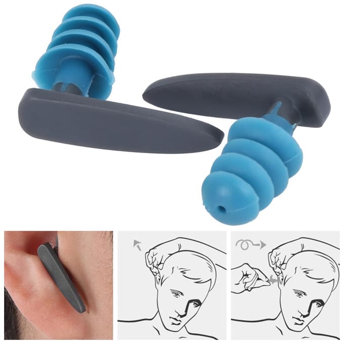 2 STUKS Duiken Elastisch Zacht Waterdicht Oordopje Professionele Zwemuitrusting Benodigdheden blue