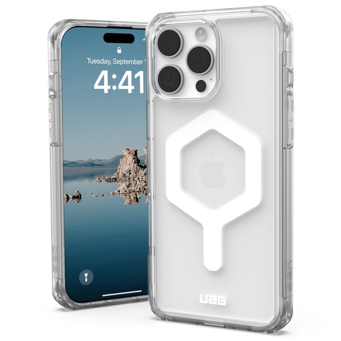 UAG - Plyo Mag geschikt voor iPhone 16 Pro Max Hoesje - transparant/wit