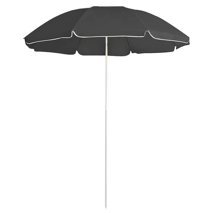 vidaXL - Parasol - met - stalen - paal - 180 - cm - antracietkleurig