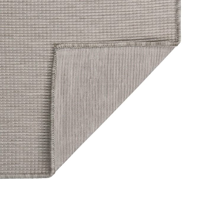 vidaXL - Buitenkleed - platgeweven - 80x150 - cm - lichtgrijs