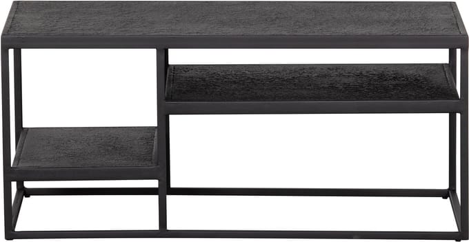 WOOOD Febe Salontafel Buiten - Metaal - Zwart - 40x90x45