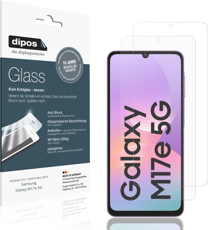 dipos – 2x Matte Pantserfolie geschikt voor Samsung Galaxy M17e 5G | 9H Screenprotector