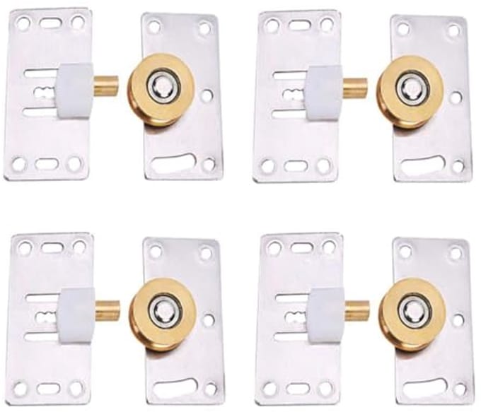 Schuifdeur wielen voor kledingkasten - 4 stuks Set van duurzame en geruisloze rollers