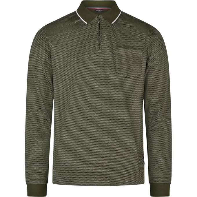 Jersey poloshirt met lange mouwen Hechter