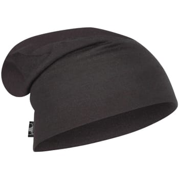 Buff Merino zwaargewicht muts, unisex zwarte pet One size zwart