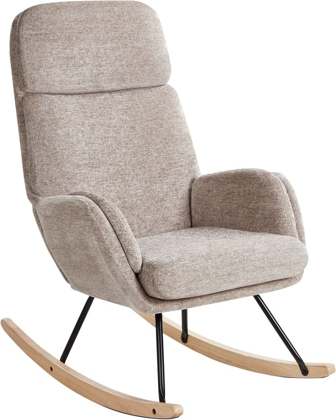 KVELIA - Schommelstoel - Taupe - Polyester