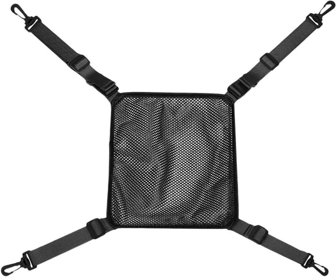 Net Bevestiging - Helmhouder - Bagage Vervoeren - Elastisch Afneembaar - 25x25cm - Zwart
