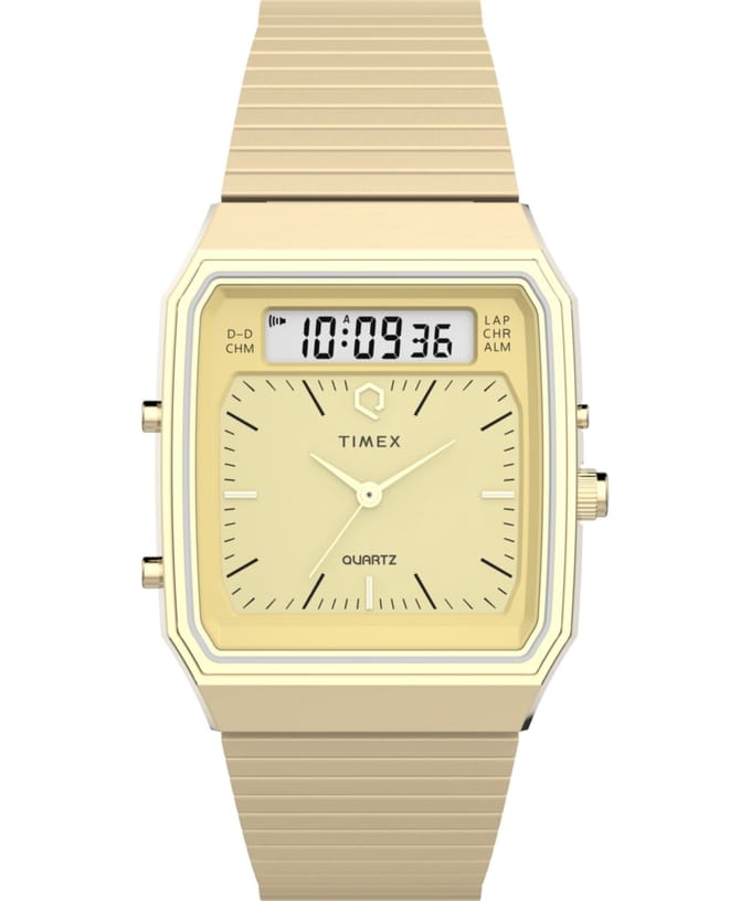 Timex Q Timex Reissue TW2Y06000 Horloge - Staal - Goudkleurig - Ø 33 mm