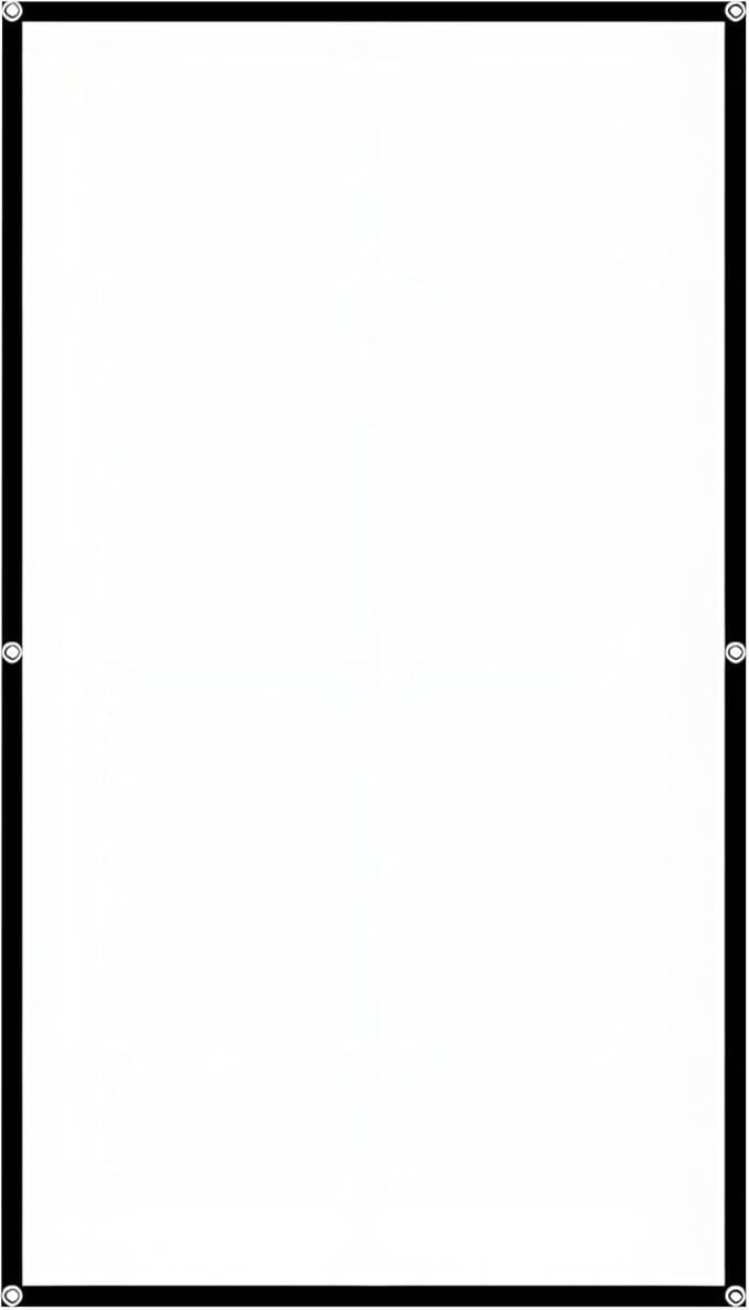 Projectiescherm - Beamerdoek Filmscherm - Thuisbioscoop Buiten - Opvouwbaar Melkzijde - 100 inch - Wit