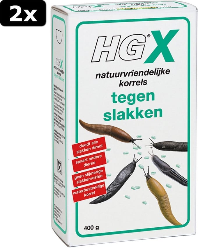 2x HG HGX Korrels Tegen Slakken Natuurvriendelijk 0,4kg