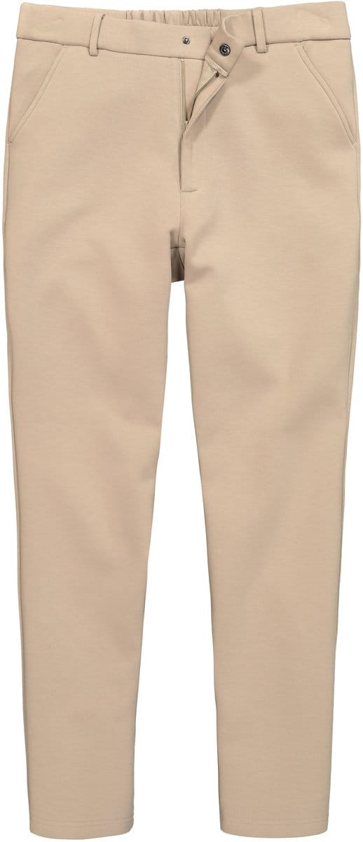 Men Plus - Heren - Jersey chinobroek Bilbao FLEXLASTIC® mix & match - Zand - Maat L