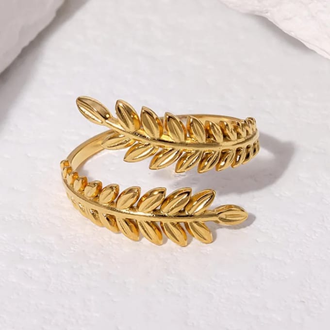 JewelGalerie-Ringen-Open Bladeren-Goud