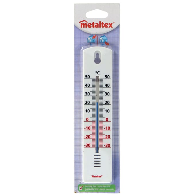 Metaltex Thermometer Binnen & Buiten - 20cm - Kunststof - Wit