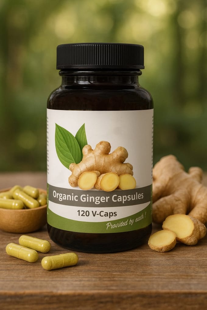 Nutrikraft - Gember Capsules Bio 500mg 120 Caps - Pot 120 Capsules - Nutrikraft