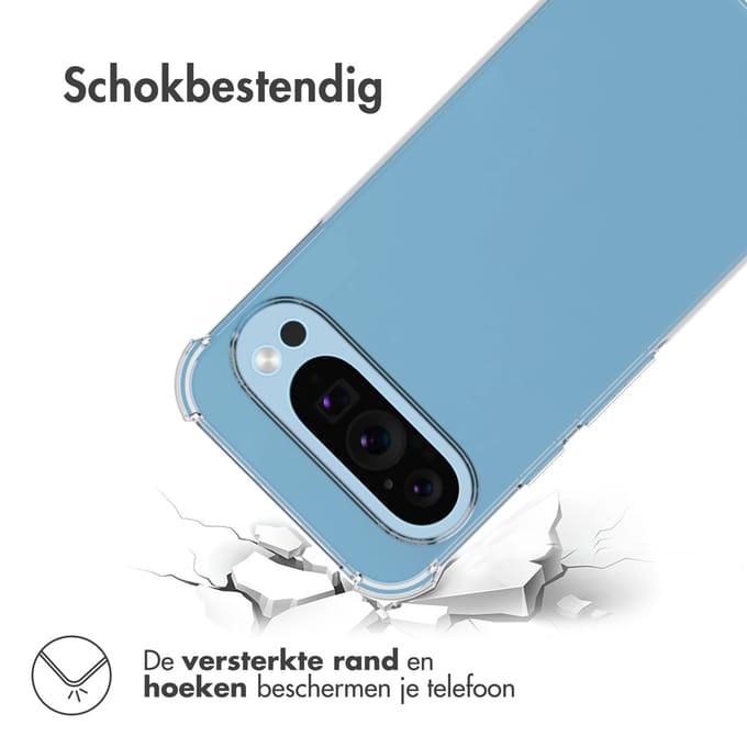 imoshion Hoesje - Geschikt voor Google Pixel 9 / 9 Pro - Shockproof Case - Transparant
