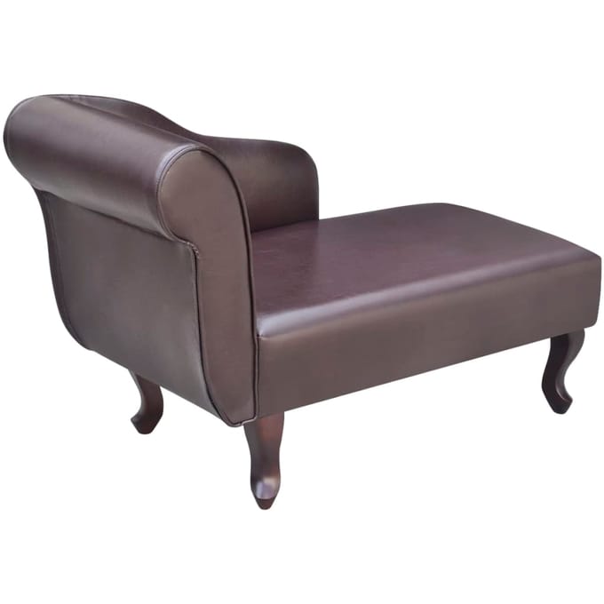 vidaXL - Chaise - longue - kunstleer - bruin