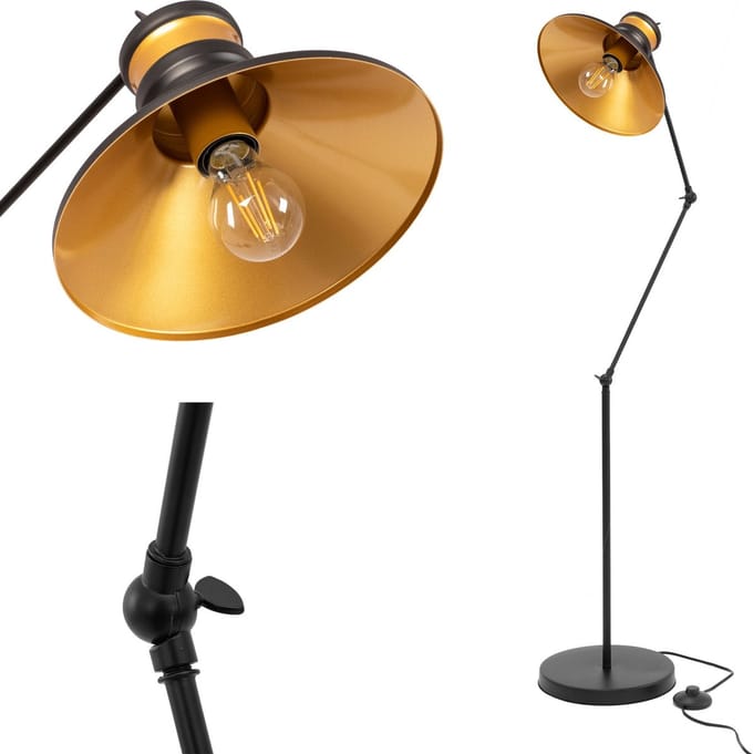 Toolight App542-1F Asti B Staande Lamp Zwart 147X25X170Cm