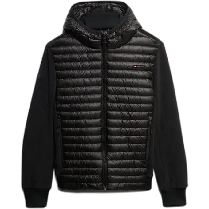 Superdry - Storm Hybrid fleecejack met capuchon - Heren - Gewatteerde jassen