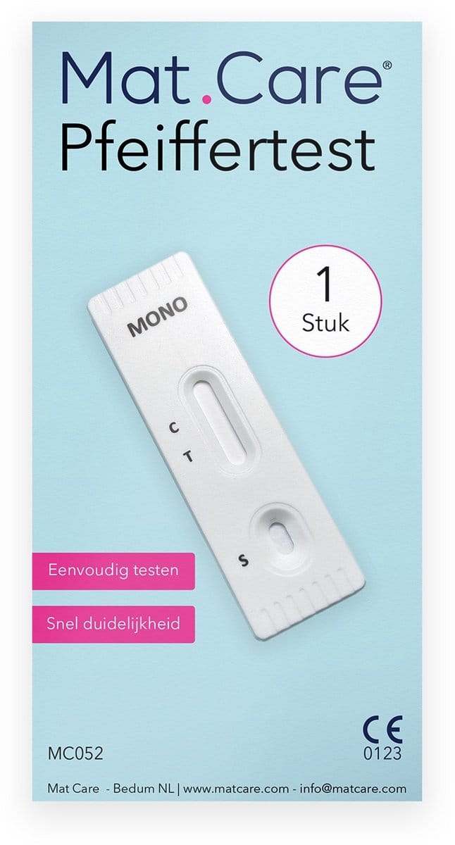 Mat Care Pfeiffer Thuistest - Pfeiffertest - Mononucleose test - 1 test