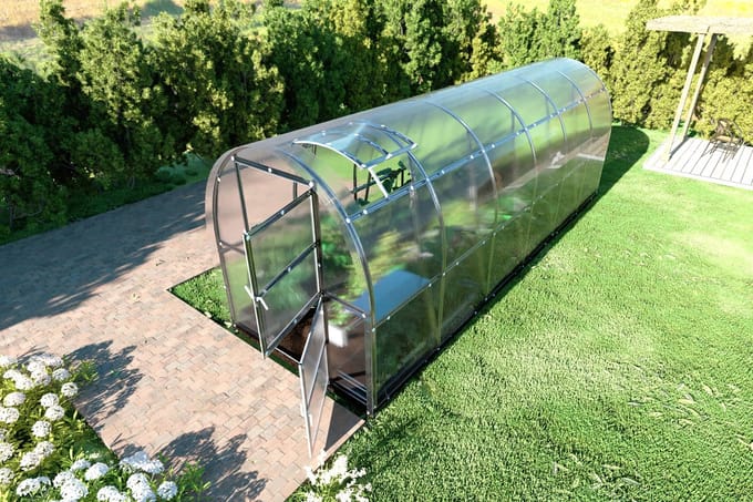 KLASIKA SLIM Tuinkas - 2 x 6 m (12 m²) - 4 mm Dikte - Kweekkas - Polycarbonaat afdekking