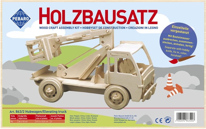 Pebaro Houten Bouwset Lift Truck