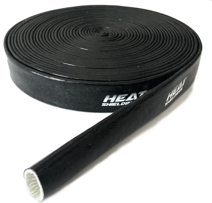 Ø 25 mm x 1 m | Hittebestendige silicone isolatiekous - Zwart