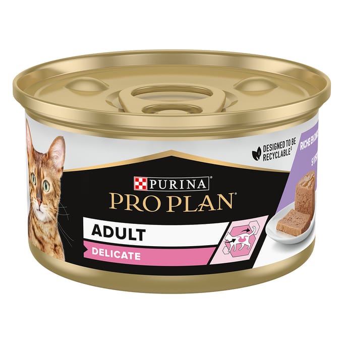 4 + 1 gratis! 30 x 85 g / 120 X 85 g Purina Pro Plan natvoer voor katten - Delicate Kalkoen 120 x 85 g