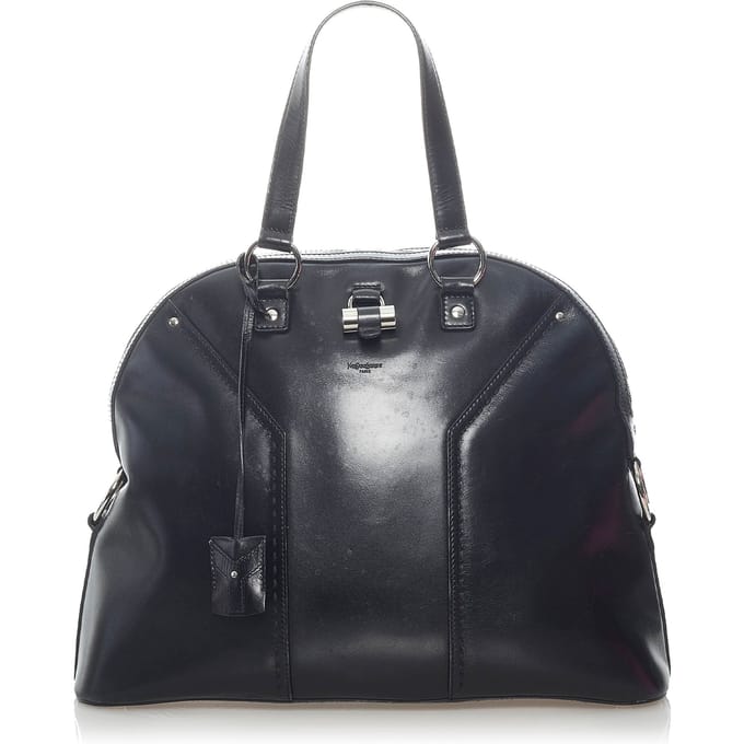 Vintage YSL Muse Leather Handbag Black
